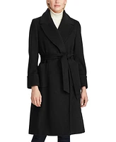 Lauren Ralph Women's Wool-Blend Belted Wrap Coat