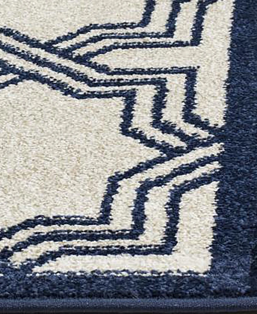 Safavieh Amherst AMT413 Ivory and Navy 2'6" x 4' Area Rug