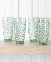 Martha Stewart Chauncey Hobnail Handmade Glass Tumbler