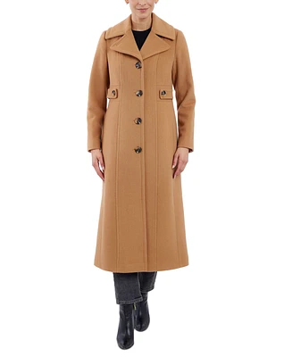 Anne Klein Women's Single-Breasted Maxi Coat, Created for Macy's