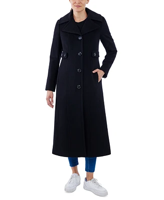 Anne Klein Women's Single-Breasted Maxi Coat, Created for Macy's