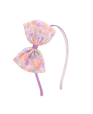Sweet Wink Girls Smiley Face Tulle Bow Headband