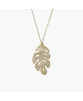 sanctuaire Sanctuary Project by Statement Palm Leaf Pendant Necklace Gold