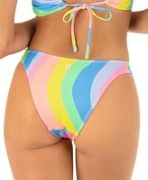 Hurley Juniors' Soft Waves Side-Strap Bikini Bottoms