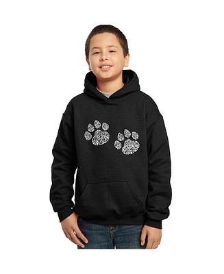 La Pop Art Boys Word Hooded Sweatshirt - Meow Cat Prints