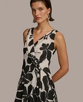 Donna Karan Women's Printed Handkerchief-Hem Dress