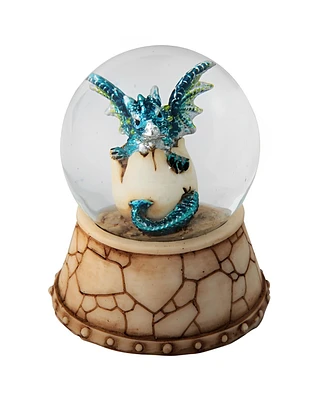 Fc Design 3.75"H Blue Dragon Baby Hatchling in Egg Snow Globe Figurine Home Decor Perfect Gift for House Warming, Holidays and Birthdays