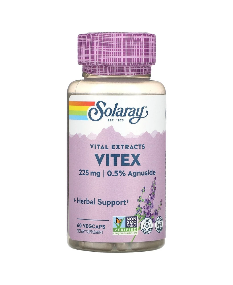 Solaray Vitex Berry Extract 225 mg - 60 VegCaps - Assorted Pre