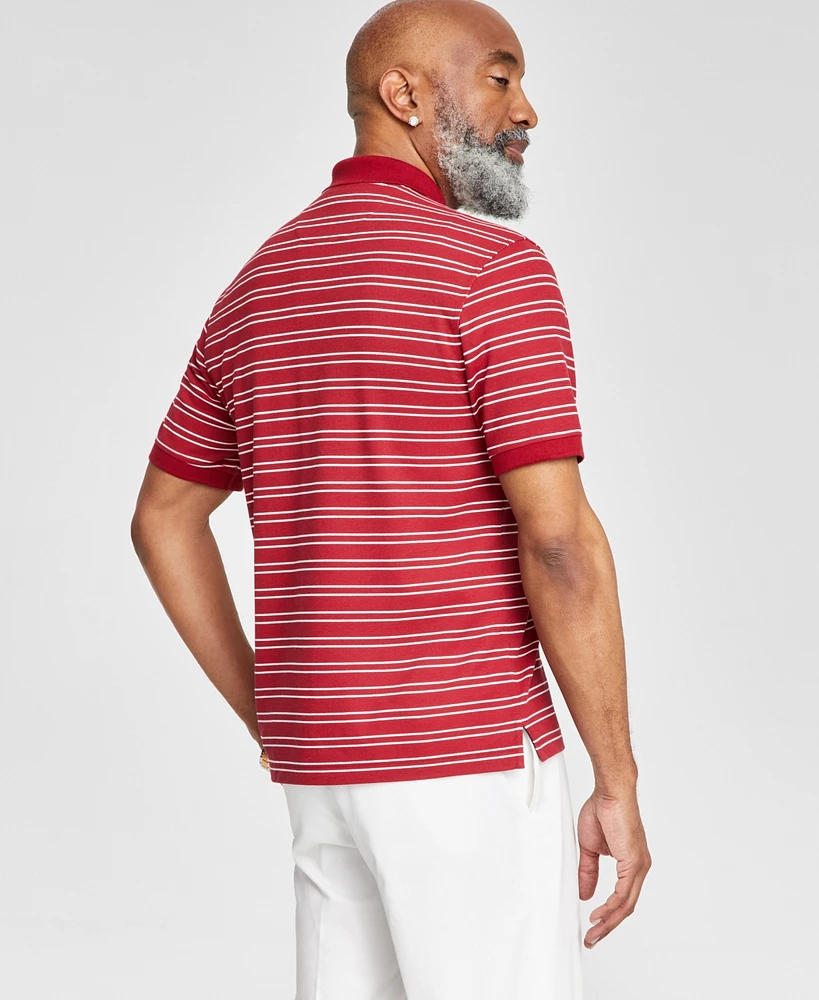 Club Room Men's Striped Short-Sleeve Polo Shirt