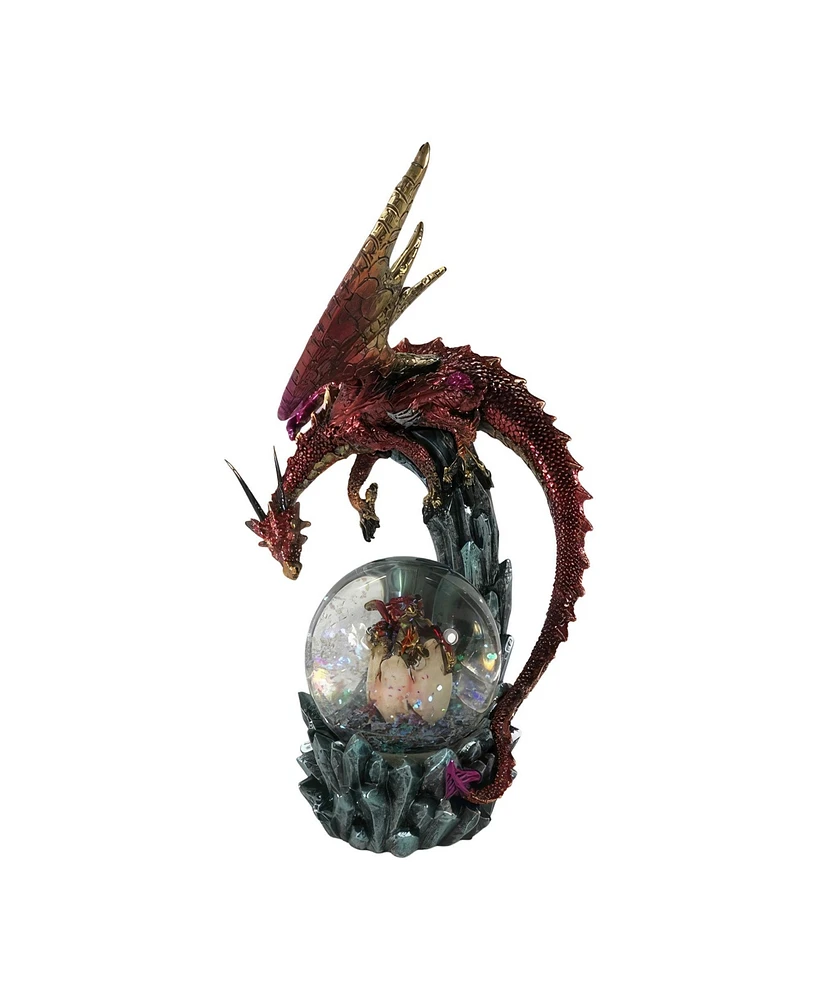 Fc Design 8"H Red Dragon on Snow Globe Figurine Decoration Home Decor Perfect Gift for House Warming, Holidays and Birthdays