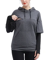 kimi + kai Maternity Nursing Active Hoodie Sweatshirt