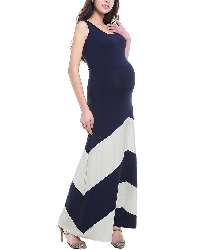 kimi + kai Maternity Sally Abstract Maxi Dress