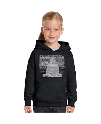 La Pop Art Girls Word Hooded Sweatshirt - Zen Buddha