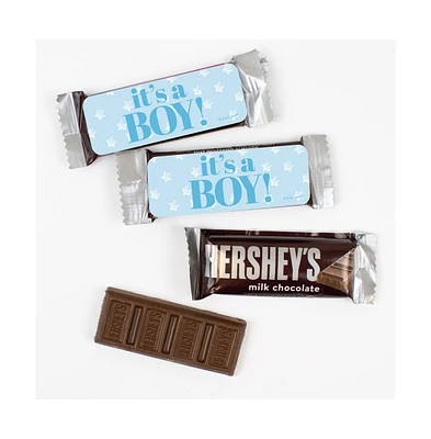 Just Candy 44 Pcs It's a Boy Baby Shower Candy Hershey's Snack Size Blue Chocolate Bar Party Favors (19.8 oz, Approx. 44 Pcs) - Assorted pre