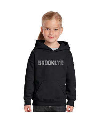 La Pop Art Girls Word Hooded Sweatshirt - Brooklyn Neighborhoods