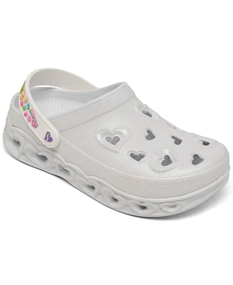 Skechers Little Girls' Foamies: Light Hearted Casual Slip-On Clog Shoes from Finish Line - Wht