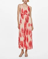 Mango Women's Printed Pleated Dress