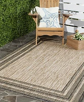 Safavieh Courtyard CY8475 Natural and Black 2' x 3'7" Outdoor Area Rug