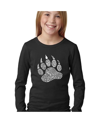 La Pop Art Girls Word Long Sleeve - Types of Bears