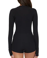 Becca Women's Burst Long-Sleeve Rashguard Swim Top