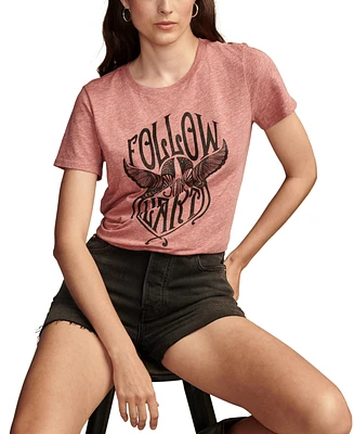 Lucky Brand Women's Follow Your Heart Graphic Tee