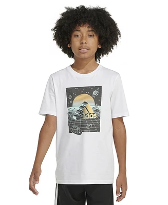 adidas Big Boys Short Sleeve Digital Horizon T-Shirt