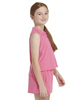 adidas Big Girls Sleeveless Terry Cloth Polo Tank Top