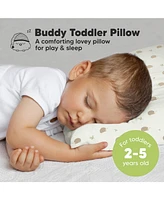 KeaBabies Buddy Toddler Pillow with Pillowcase, 10X18 Soft Organic Cotton Pillows for Sleeping, Kids