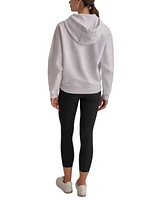 Dkny Sport Women's Varsity Camo Sparkle Logo Fleece Hooded Sweatshirt