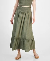 And Now This Women's Smocked-Waist Tiered Midi Skirt, Created for Macy's