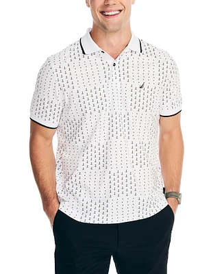 Nautica Men's Navtech Classic-Fit Printed Performance Polo Shirt