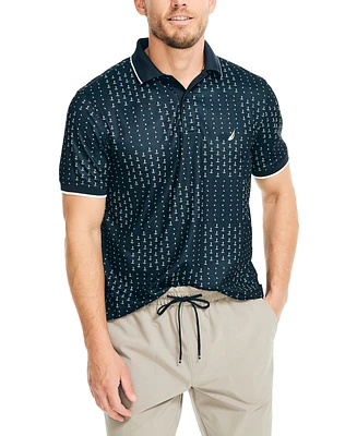 Nautica Men's Navtech Classic-Fit Printed Performance Polo Shirt