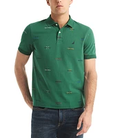 Nautica Men's Classic-Fit Logo-Print Performance Polo Shirt