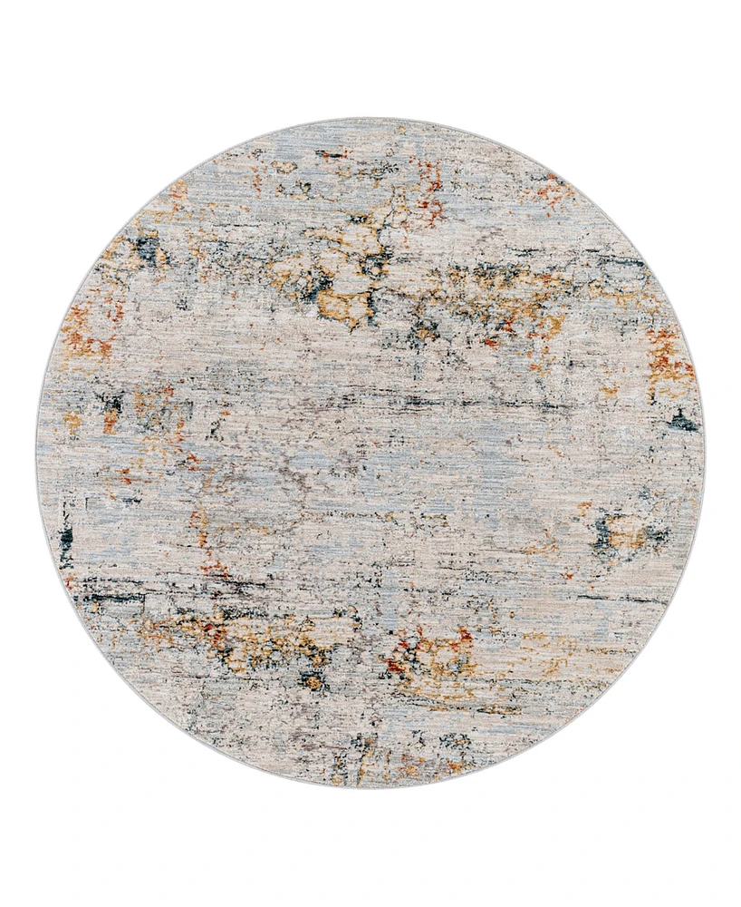 Surya Laila Laa-2300 6'7x6'7 Round Area Rug - Gray