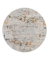 Surya Laila Laa-2300 6'7x6'7 Round Area Rug - Gray