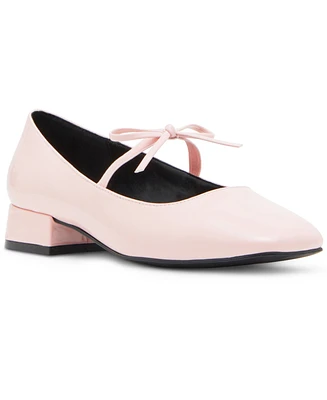 Madden Girl Egret Block-Heel Mary-Jane Bow Ballet Flats