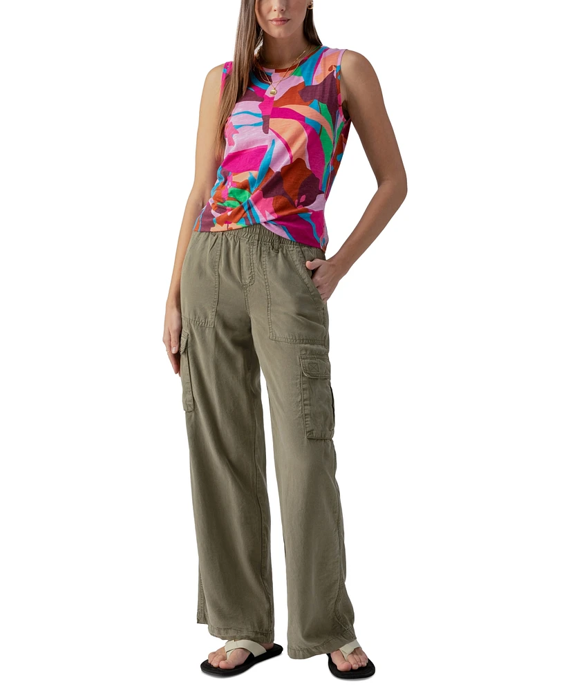 Sanctuary Women's Relaxed Reissue Wide-Leg Cargo Pants