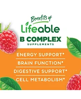 Lifeable Sugar Free Vitamin B Complex with Vitamin C Gummies - Energy, Nervous System - Great Tasting, Dietary Supplement Vitamins - 60 Gummies