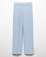 Mango Women's Lyocell Suit Pants - Blue