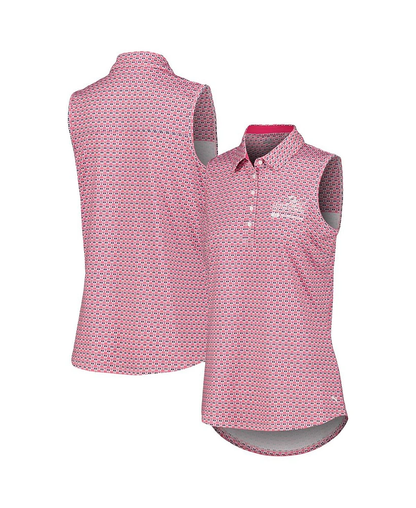 Puma Women's Pink Arnold Palmer Invitational Deco Sleeveless Mattr Polo