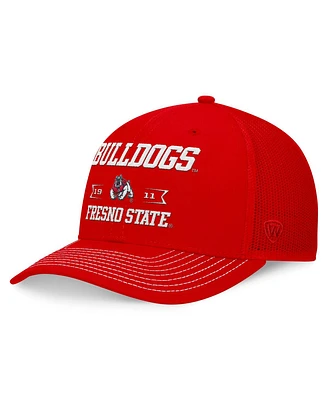 Top of the World Men's Red Fresno State Bulldogs Carson Trucker Adjustable Hat