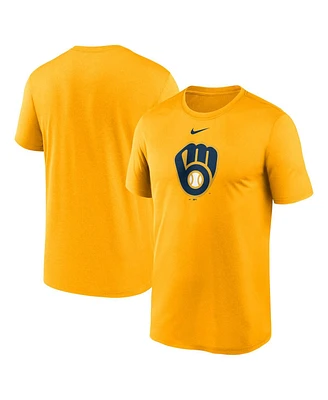 Nike Men's Gold Milwaukee Brewers Legend Fuse Large Logo Performance T-Shirt