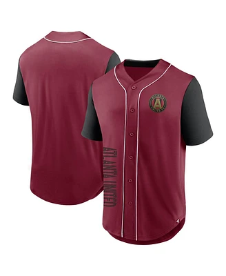 Fanatics Branded Men's Red Atlanta United Fc Balance Fashion Baseball Jersey