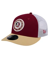 New Era Men's Garnet Florida State Seminoles Throwback Circle Patch 9fifty Trucker Snapback Hat