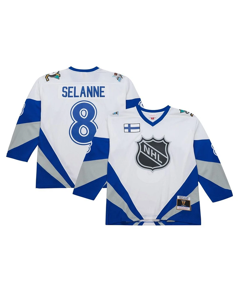 Mitchell Ness Men's Teemu Selanne White 1999 Nhl All-Star Game Blue Line Player Jersey