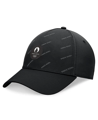Fanatics Branded Men's Black Paris 2024 LA28 Five-Panel Stretch Hat