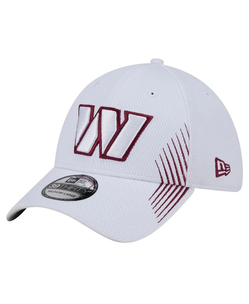 New Era Men's White Washington Commanders Active 39thirty Flex Hat