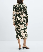 Mango Women's Printed Bow Dress