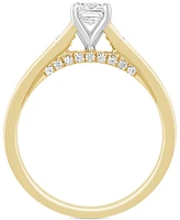 Diamond Emerald-Cut Engagement Ring (1 ct. t.w.) 14k Gold