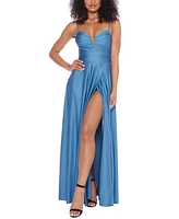 B Darlin Juniors' Sleeveless V-Neck Jersey Gown